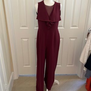 Raymee BCBGMAXAZRIA Burgundy sleeveless jumpsuit. Never worn. Altered on bodice